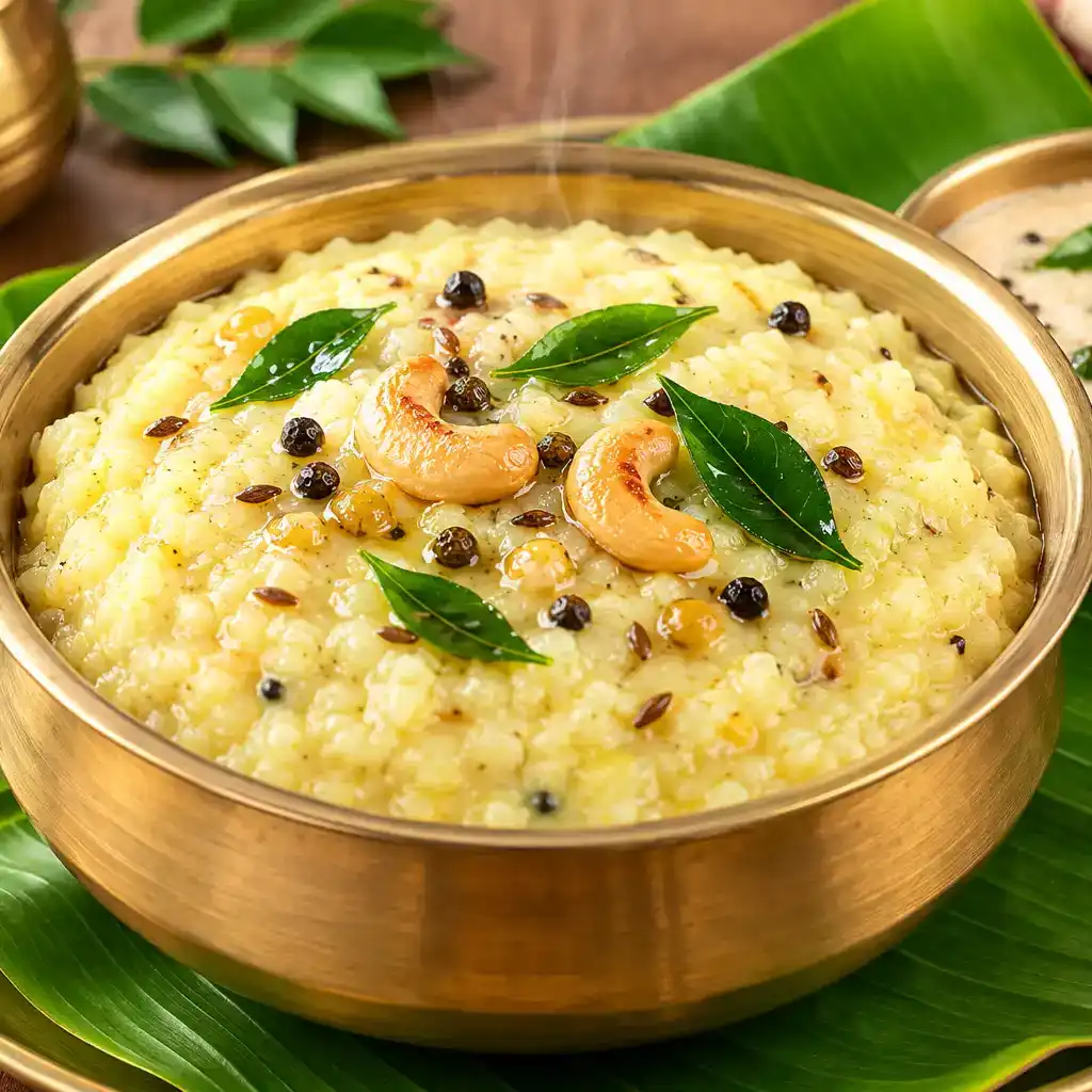 Pongal — Experience the comforting embrace of Pongal, a creamy rice and lentil at Apna Bazar - Eatery